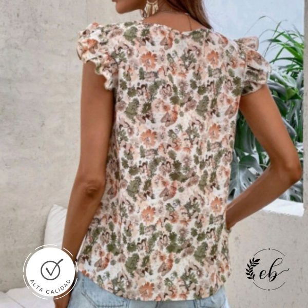 Blusa floral fondo blanco - Image 2