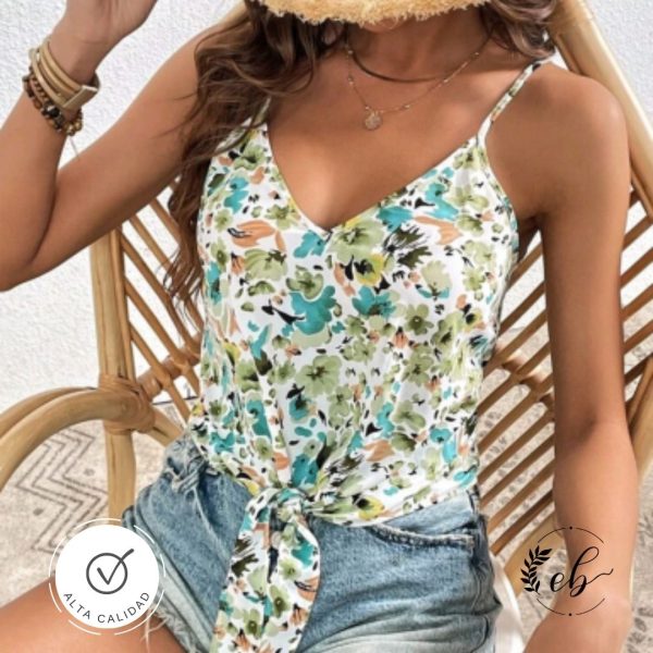 Blusa floreada playa