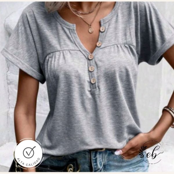 Blusa Gris Francés