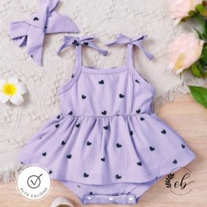 VESTIDO CON TIRANTES Y DIADEMA