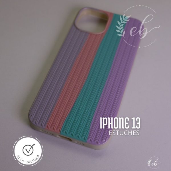 Estuche para Iphone 13 pro - motivo corazones de colores con frase en ingles happy every day - Image 5