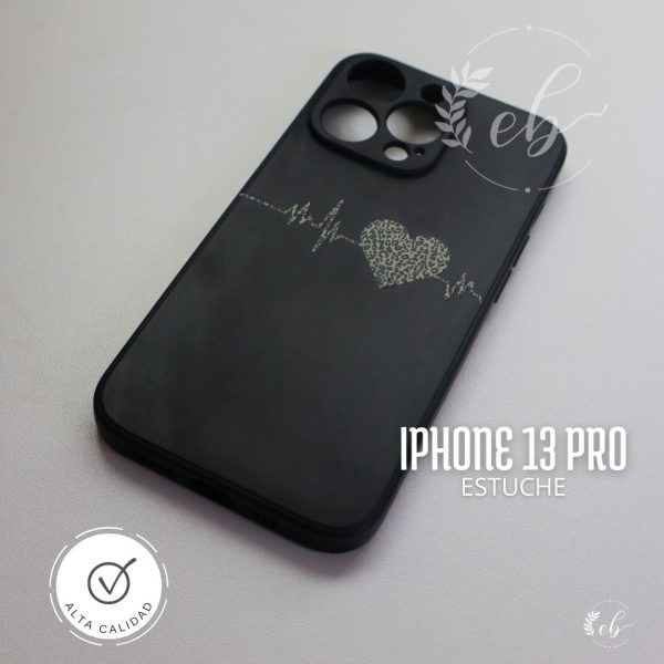 Estuche para Iphone 13 pro - motivo corazones de colores con frase en ingles happy every day - Image 2