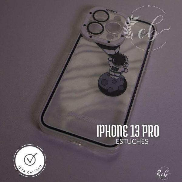 Estuche para Iphone 13 pro - motivo corazones de colores con frase en ingles happy every day - Image 10