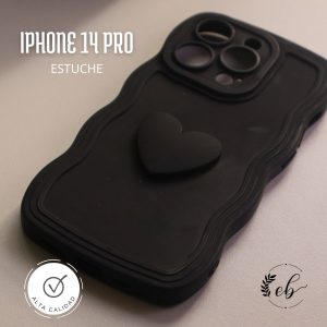Estuche para Iphone 14 pro - con adorno de corazón