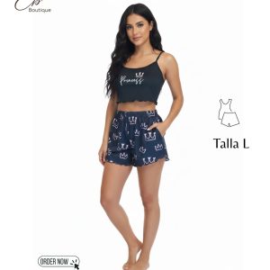 Conjunto de pijama de dos piezas.