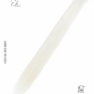Extensiones de Cabello Liso Clip On – Color Blanco Perla