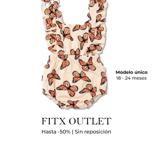 Enterizo Bebé Niña con Mariposas – 18-24 Meses | Modelo Único FITx Outlet
