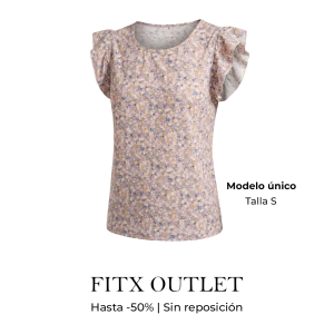 Blusa Floral Mujer con Mangas Volante – Talla S | Modelo Único FITx Outlet