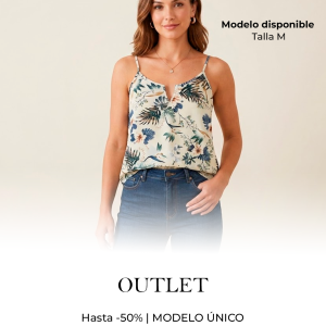Blusa de tirantes estampada floral talla M modelo único