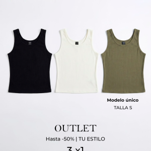 Camisetas básicas sin mangas (3 X1) – Talla S / 36 | Outlet