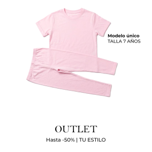 Conjunto infantil de dos piezas en tono rosado