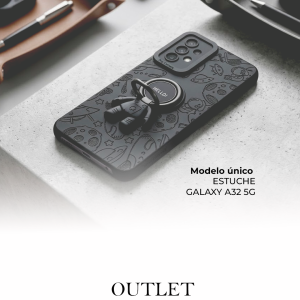 Estuche Galaxy A32 5G con Anillo Soporte Diseño Negro – Outlet