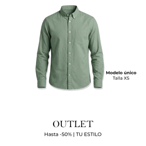 Camisa Hombre Verde Manga Larga Casual – Talla XS | Modelo Único FITx Outlet