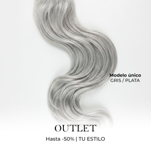 Extensiones de Cabello Onduladas Clip-On Gris/Plata | Outlet
