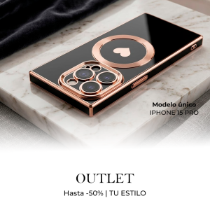 Funda iPhone 15 Pro Tipo Espejo con Detalles Metálicos – Diseño Premium |  Outlet